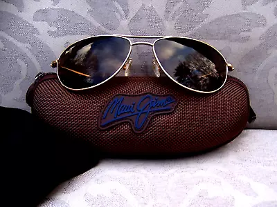 *VGC* MAUI JIM BABY BEACH Gold & Bronze Polarized Sunglasses ~~ HS245-16 • $169.98