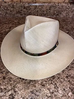 Stetson Gambler - Seagrass Straw Outdoorsman Golf Hat Large • $27.50