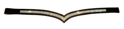 $350 • Buy New Designer (V) Shaped *silver* Crystal Browband SALE Black OR Brown Colour