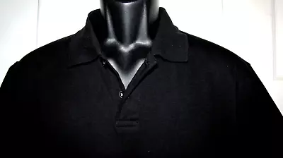NEW J.Ferrar Peru JF Modern Fit Polo Shirt 2 Button  Short Sleeve Men's Black M • $13.99