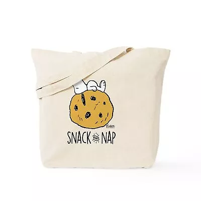 CafePress Peanuts Snoopy Natural Canvas Tote Bag Cloth Shopping Bag (767392312) • $10.99