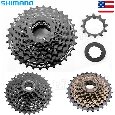 Shimano 6/7/8/9 Speed MTB Cassette/Freewheel HG200/HG31/TZ500 11/12/14-28/32/34T • $17.91