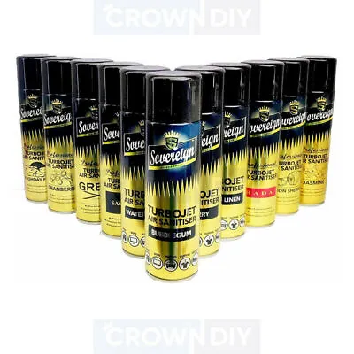 £6.95 • Buy Sovereign Turbojet Spray Air Freshener Sanitiser Smell Deodoriser Home Car Room