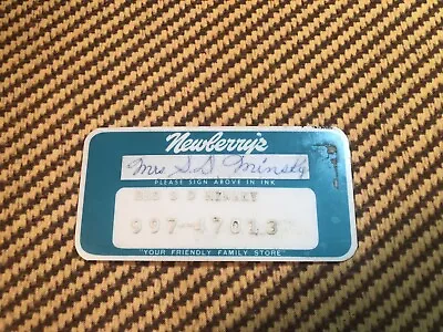 Vintage Credit Card Newberrys Princess 1960s? Retail Department Store • $39.99