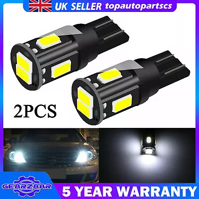 2x T10 W5w 501 Car Bulbs Led Error Free Canbus 6 Smd White Bulb Side Light Bulbs • £2.58