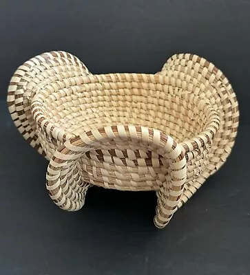 Charleston South Carolina Gullah Sweet Grass 10” Basket Elephant Ear ~ Habersham • $165