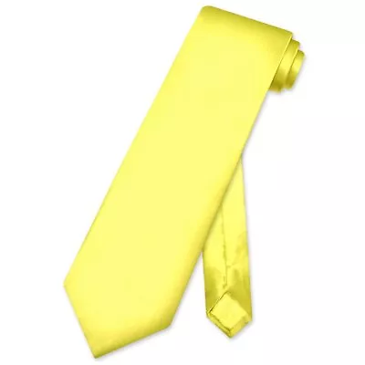Biagio 100% SILK NeckTie Solid YELLOW Color Mens Neck Tie • $11.21