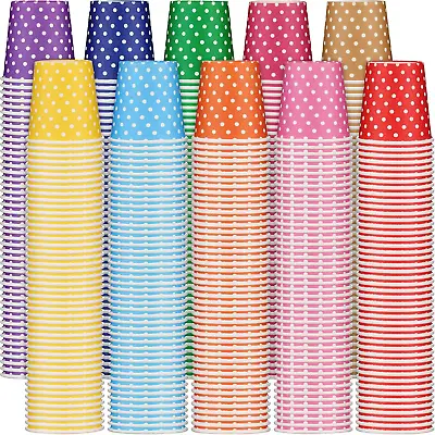 1000 Pack 5Oz Paper Cups Multicolor Small Disposable Cups Dot Water Cups Bulk • $75.99