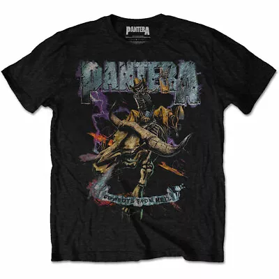 PANTERA Official Licensed Unisex T- Shirt - Vintage Rider - Black Cotton • $36.08