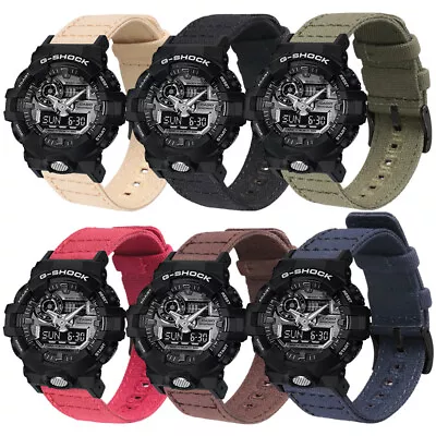 High Quality Nylon Canvas Military Style Watch Band Strap Mens For Casio G-SHOCK • $19.88