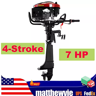 7 HP 4-Stroke Heavy Duty Outboard Motor Boat Engine Motor W/Air Cooling System • $498.76