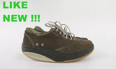 MBT WOMENS COMFORT TONING LEATHER SHOES BARABARA W SMOKE Size EU-38.5 US-8 UK-5 • $179.67