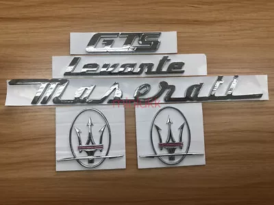 5PC SET Chrome Emblem For Maserati Levante Side Trunk Logo Badges Nameplate • $89.99