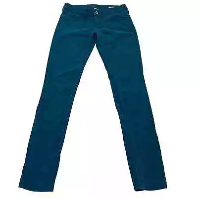 Arizona Jeans Womens Jeans Junior Size 3 Green Skinny Low Rise Denim Casual • $15