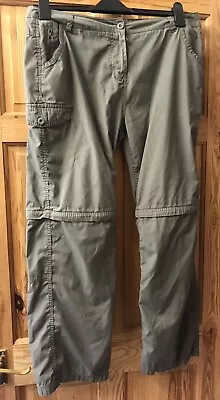 Craghoppers Hiking Walking Trousers With Zip Off Legs To Go Into Shorts UK 16 R • £11.99