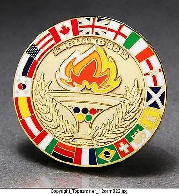 Olympic Pins 2012 London England Gold Medal Medallion + Flags & Torch Relay • $6.99