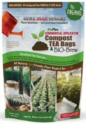 BioPlex Commercial Applicator Compost Tea-Bags & Bio-Brew. 1 Pouch = 20 Tea-bags • $56.06