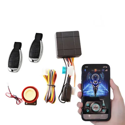 Motorcycle Scooter Security Alarm System Anti-theft Remote Control Engine Start • $29.29