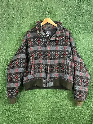 Vintage WOOLRICH Jacket Men XL Aztec Wool Blanket Coat Western Boho Southwestern • $89.99