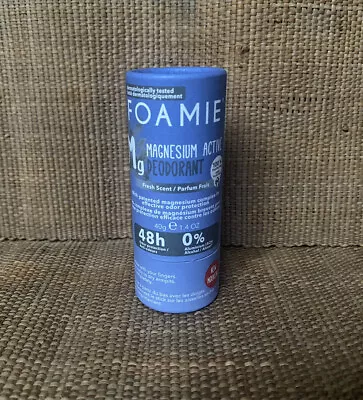 £4.99 • Buy FOAMIE Fresh Scent Magnesium Active 48h 0% Aluminium & Alcohol Deodorant Stick