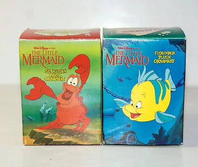 McDonald's 1989 Disney's The Little Mermaid Sebastian & Flounder Plush Ornaments • $10