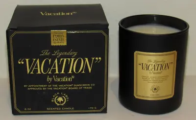 Vacation By Vacation Sunscreen Scented Candle 6 Oz Votive Black Label Perfumed • $34.90