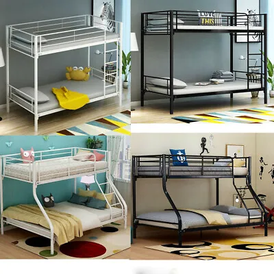 £155.99 • Buy Single & Triple Bunk Beds Metal Frame High Sleeper Children Kids Beds