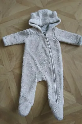 £2.99 • Buy Mantaray Debenhams Unisex Baby Fleece All In One Pramsuit. Size 3 To 6 Months