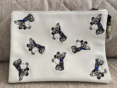 Disney World Mickey Mouse Golf Zip Valuables Ball/Tees Pouch Tote Bag Holder⛳⛳⛳ • $75