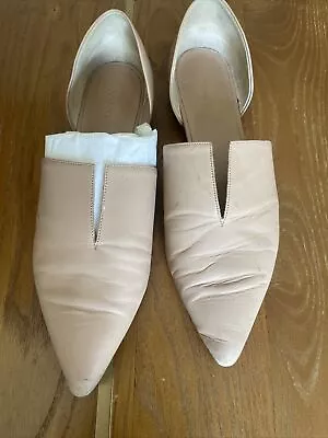 Vince Darlington Leather D’Orsay Flat Pointed Toe Light Nude Size 9 • $10