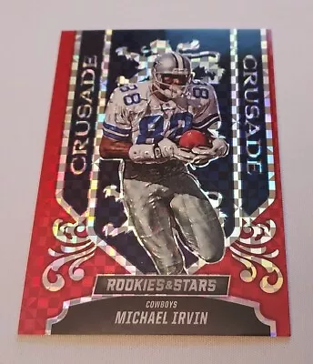 MICHAEL IRVIN 2023 Rookies & Stars Crusade RED PLAID Dallas Cowboys Hurricanes  • $2.15