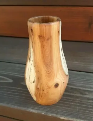 Dovecote Woodworking Reclaimed Pacific Yew Hand Turned Vase Signed • $40