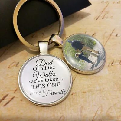 Fathers Day Bride Keyring Personalized Photo Dad Wedding Gifts Presents Walks • £6.39