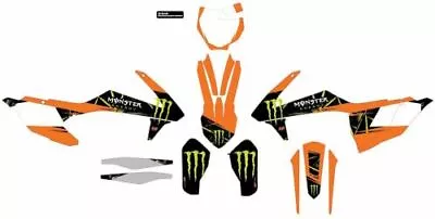 Dcor Monster Energy KTM Complete Graphics Kit White White BG 20-30-130 • $45.29