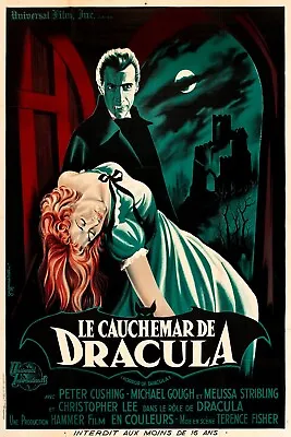 Vintage Movie Poster Le Cauchemar De Dracula The Horror Of Dracula • $9.99