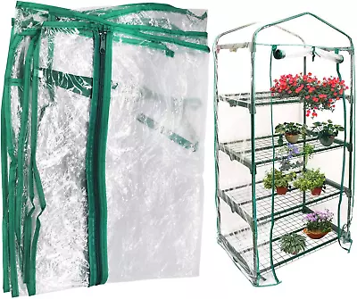 Mini Greenhouse Transparent PVC Cover Portable Small Greenhouses Cover Wih Ro... • $24.70