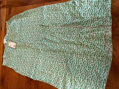 H&M A Line Skirt Green White Size 14 • £3.20