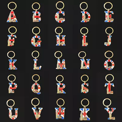 Alphabet Keyring Name Initial Letter Keychain A To Z Souvenir UK Landmark Gift • £2.99