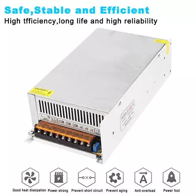 $78.99 • Buy AC 110V To DC 12V 100A 1200W Power Supply Adapter Switch Driver Led Strip Light