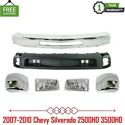 New Front Bumper Kit Chrome For 2007-2010 Chevy Silverado 2500HD 3500HD • $490.82