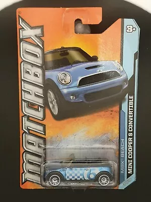 Matchbox Sealed Long Card. Mini Cooper S Convertible Blue Check Combine Postage • $12.32