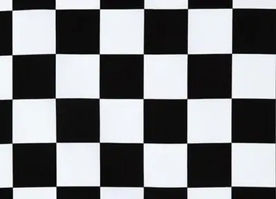 Remnant Fabric  Racing Check  Black & White Checkered Flag  Nascar  Cars  Scrap • $3