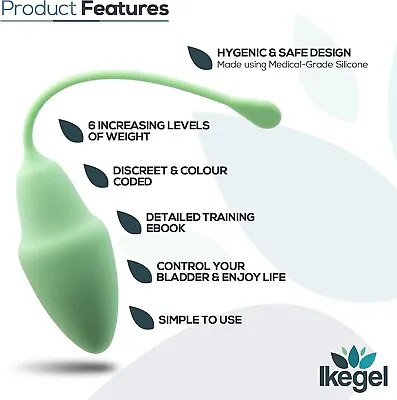 £69.99 • Buy Ikegel: The Easy To Use Kegel Pelvic Floor Toner For Women 6 X Weights