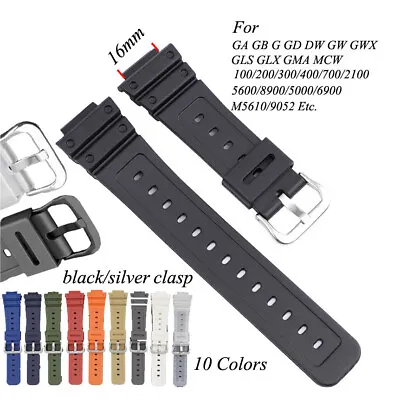 Resin Watch Band For DW-6900 9050 DW9052 GW-M5610 MCW-100 Rubber TPU Strap Belt • $14.95