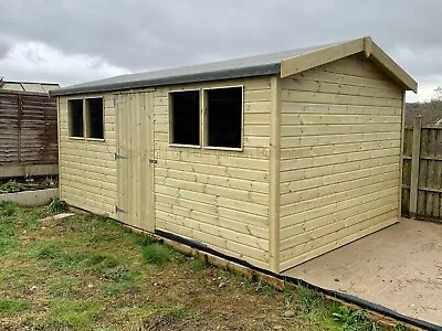 Exceptional Heavy Duty Timber Workshop Shed Apex • £2516