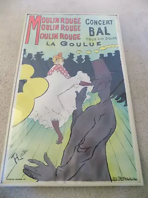 Moulin Rouge Concert Bal Tous Les Soirs Framed Poster Mourlot Imp. FREE SHIPPING • $99.95