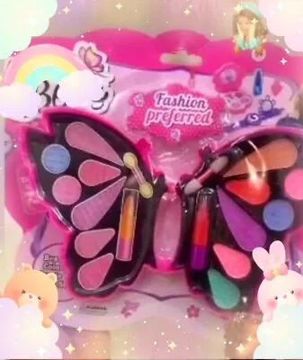 Girls Princess Pretend Makeup Set Butterfly Make Up Kid Children Toy Kit Gift UK • £3.77