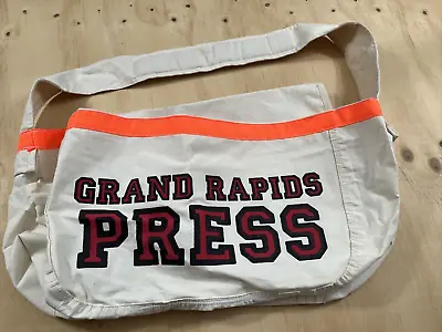Grand Rapids Press News Newspaper Carrier Paper Route Canvas Bag Vtg Michigan • $149.97