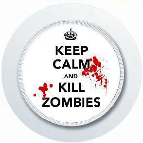 Keep Calm And Kill Zombies Car Tax Disc Holder Reusable Parking Permit Holder • £3.99