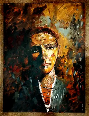 Expressionist Portrait Oil Painting Original Contemporary Art On Canvas • £374